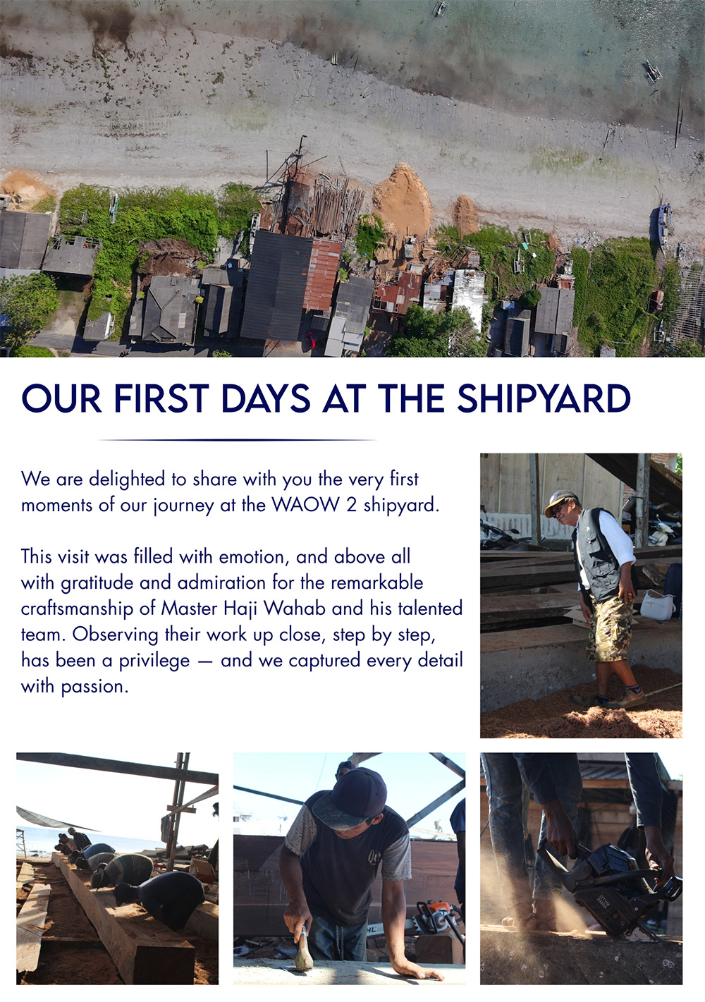 First day at the shipyard