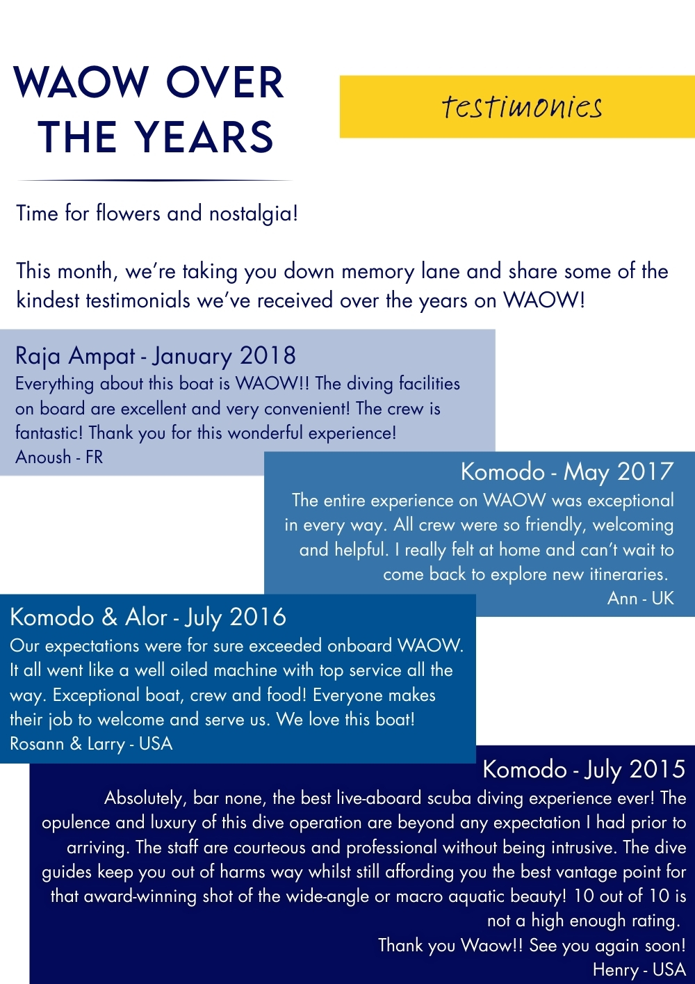 testimonies